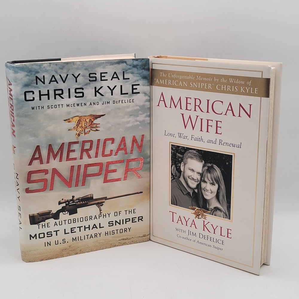 Chris‎ Kyle American Sniper & Taya Kyle American Wife Hardcover Book Set Ex Con